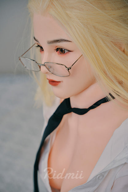 Ridmii 165cm (5ft4") Blonde Hybrid Silicone Head & TPE Body Love Sex Doll - Alma
